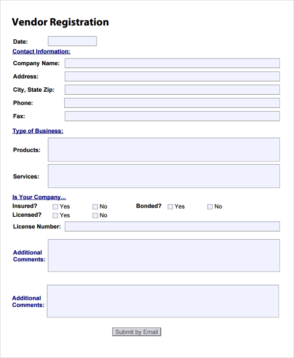 Vendor Registration